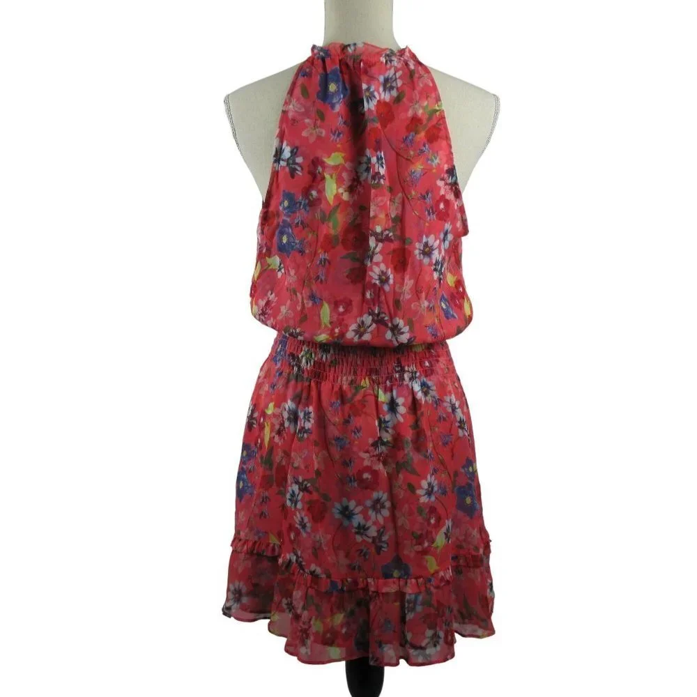 Parker Serenity Silk Tiered Ruffle Mini Dress Size M $370 - Picture 6 of 10